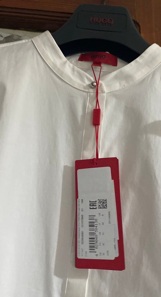 Pamuklu Beyaz Uzun Kollu Düğmeli Kadın Gömlek - Görsel 4