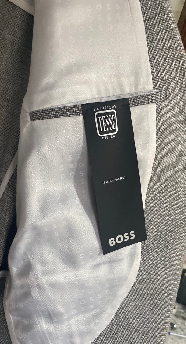 BOSS Gri Düğmeli Erkek Takım Ceketi - Görsel 3