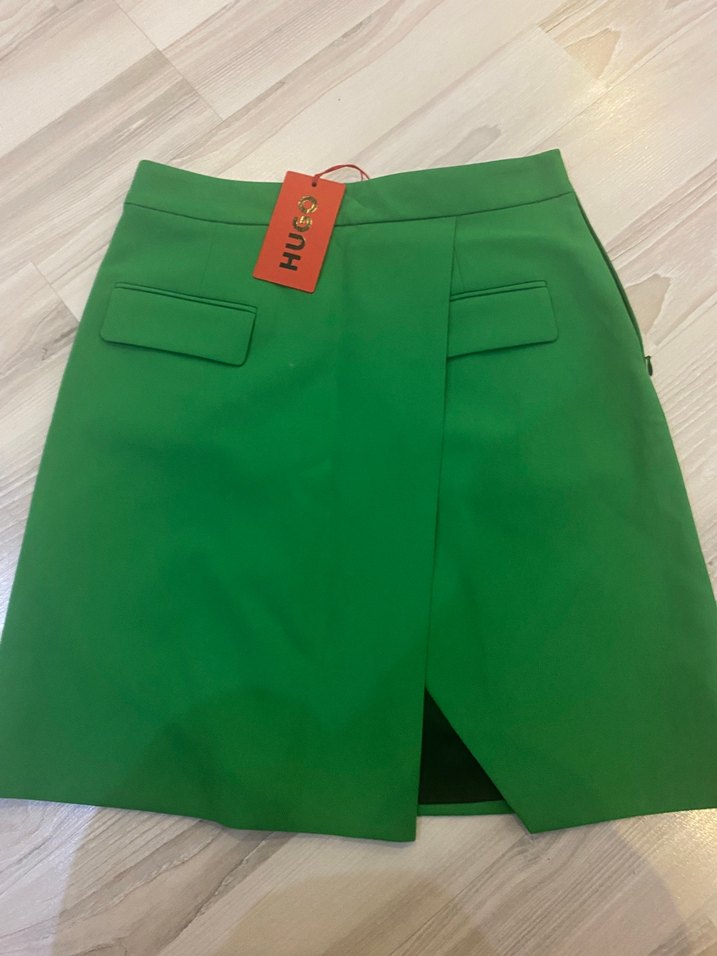 HUGO Yeşil Mini Etek - Görsel 2