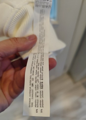 Beyaz Kapüşonlu Rahat Kesim unisex Sweatshirt - Görsel 5