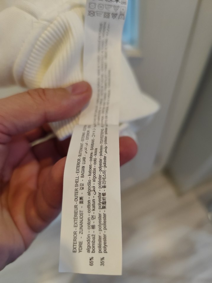 Beyaz Kapüşonlu Rahat Kesim unisex Sweatshirt - Görsel 5