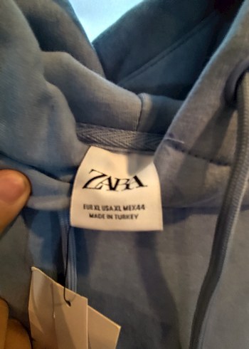 Gri Kapüşonlu Rahat Kesim Sweatshirt - Görsel 3