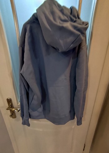 Gri Kapüşonlu Rahat Kesim Sweatshirt - Görsel 6