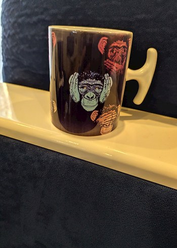 Beyaz Pastel Çiçek Desenli Seramik Kupa - Görsel 5