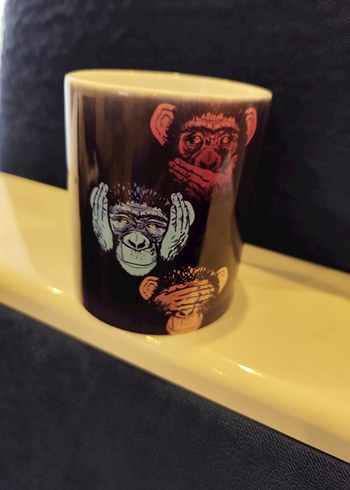 Beyaz Pastel Çiçek Desenli Seramik Kupa - Görsel 6