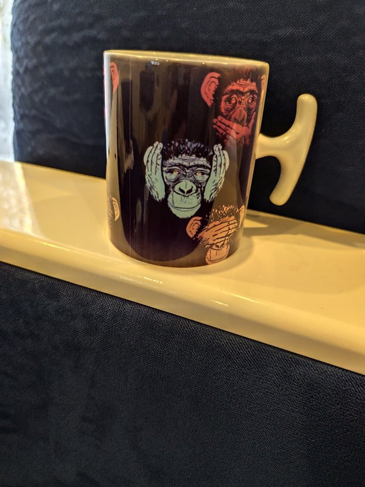 Beyaz Pastel Çiçek Desenli Seramik Kupa - Görsel 5