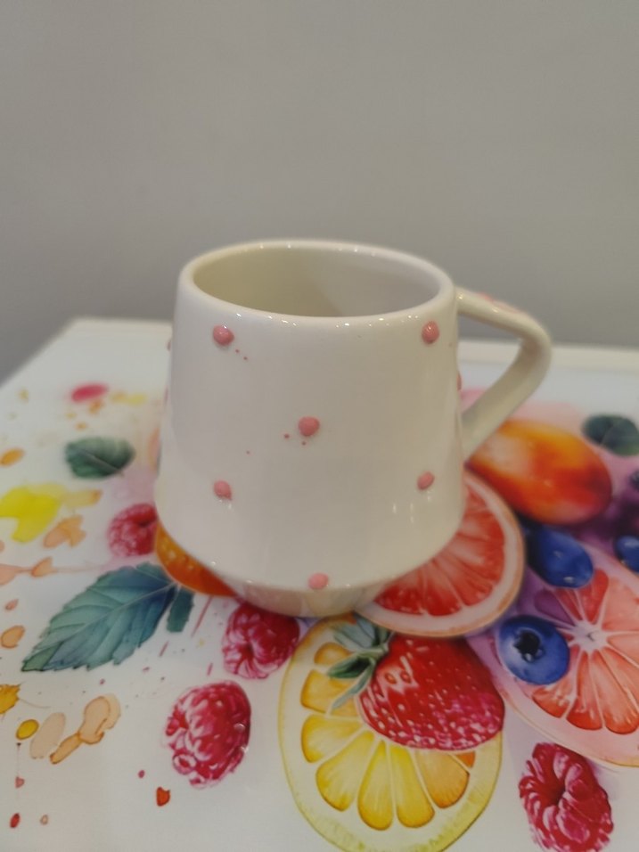 Pembe Detaylı Seramik Fincan - Görsel 4