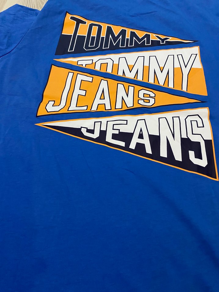 Mavi Baskılı Loose Fit Erkek Tişört - Görsel 5