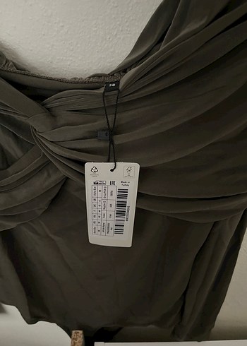 Omuz Detaylı Kadın Bluz - Haki - Görsel 4