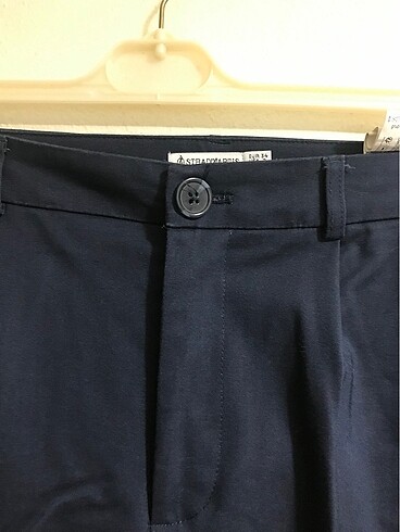 Stradivarius Lacivert Chino Pantolon - Görsel 3