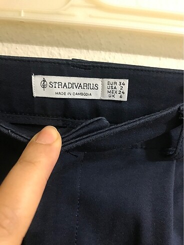 Stradivarius Lacivert Chino Pantolon - Görsel 4