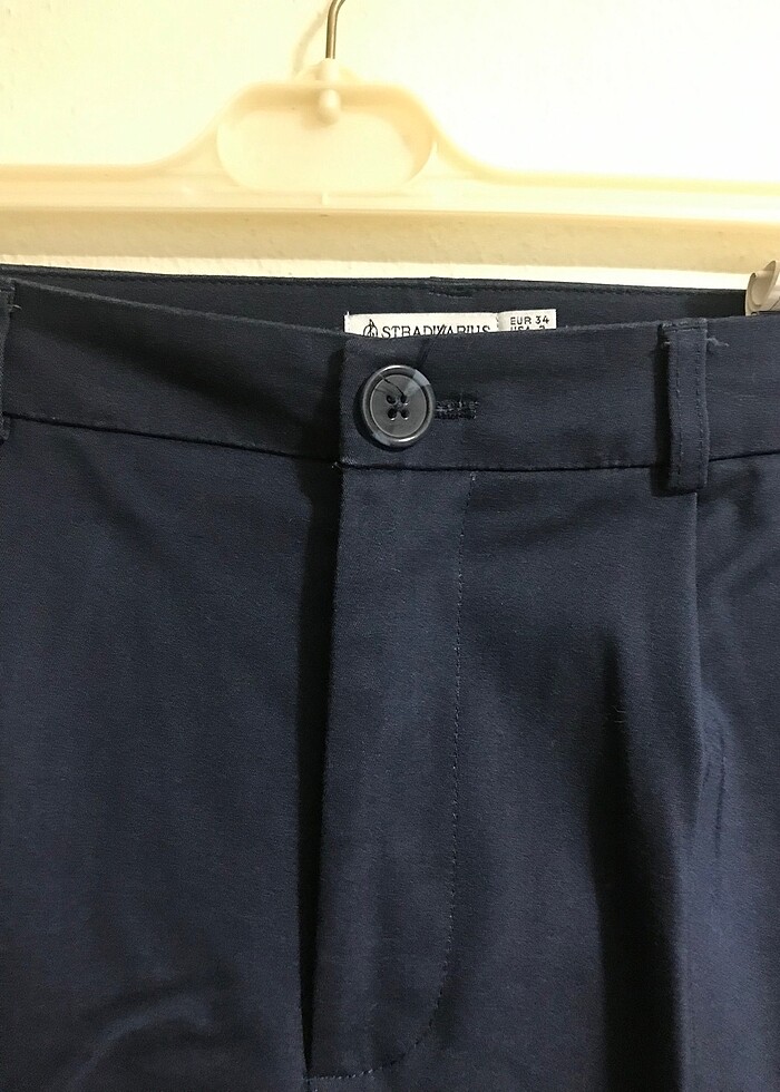 Stradivarius Lacivert Chino Pantolon - Görsel 3