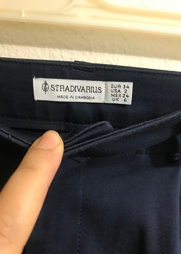 Stradivarius Lacivert Chino Pantolon - Görsel 4