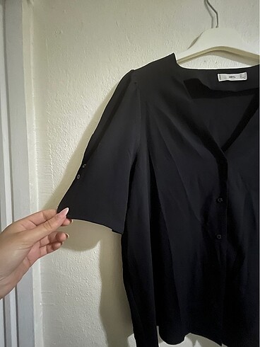Mango Siyah Bluz - Görsel 5