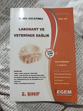Laborant ve Veteriner Sağlık 2.sınıf Güz Dönemi