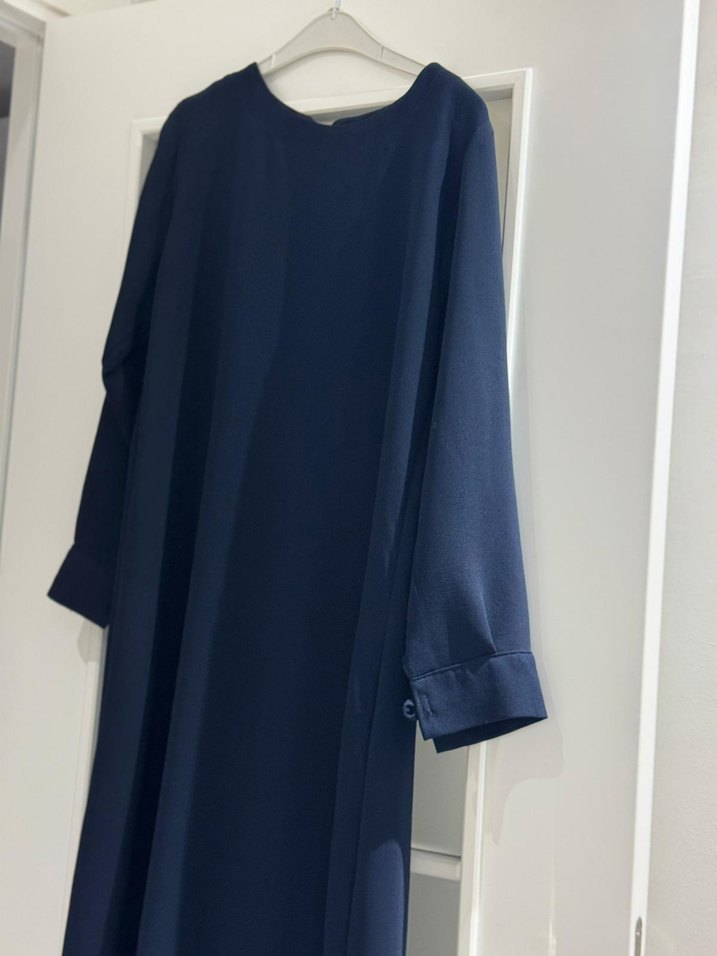 Kadın Lacivert Uzun Kollu Uzun Elbise - Görsel 2