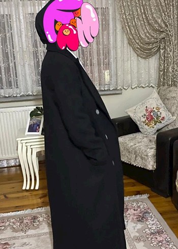 Siyah uzun kaşe kaban - Görsel 2
