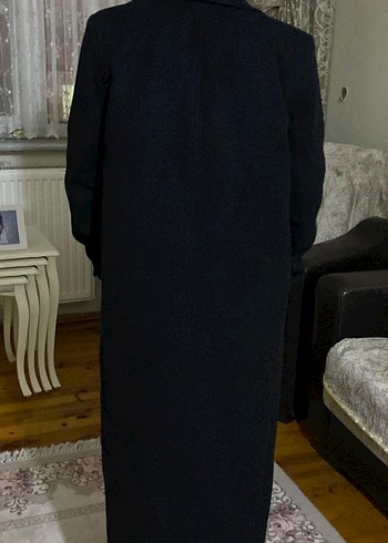 Siyah uzun kaşe kaban - Görsel 5