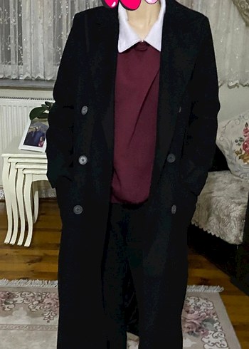 Siyah uzun kaşe kaban - Görsel 3