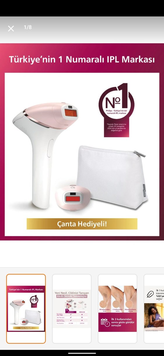 Pembe Pastel Lazer Epilasyon Cihazı - Görsel 3