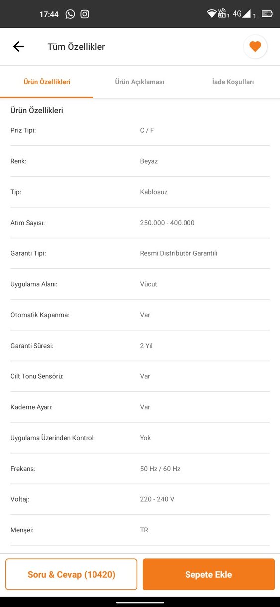 Pembe Pastel Lazer Epilasyon Cihazı - Görsel 4