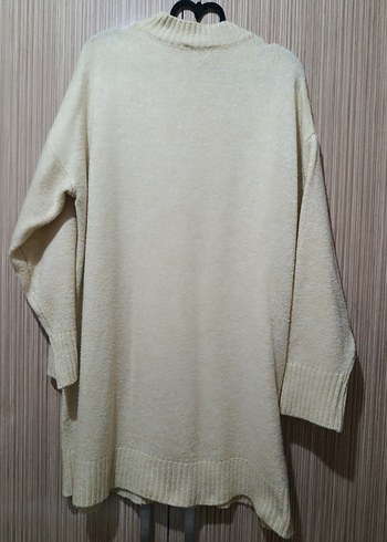 bej Örgü Boğazlı Kadın Kazak - Görsel 2