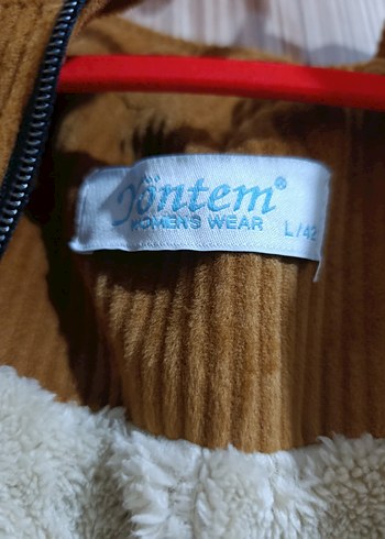 Kadın hardal Uzun Süet Fermuarlı Kaban - Görsel 3