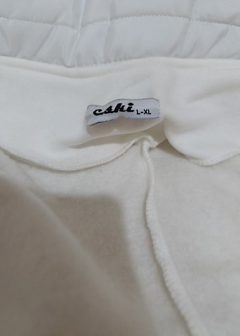 Uzun Beyaz Kadın Kaban - Görsel 5