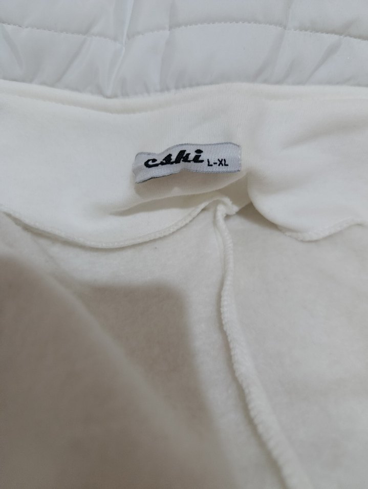 Uzun Beyaz Kadın Kaban - Görsel 5