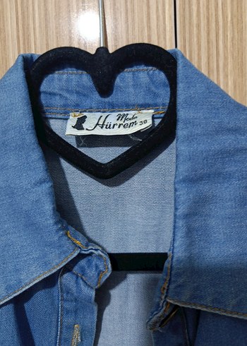 Düğmeli Uzun Kollasız Kot Ceket - Görsel 2