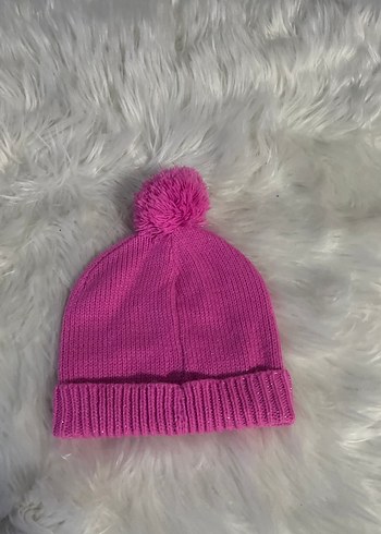 Nakışlı Pembe Çocuk Bere - Görsel 3