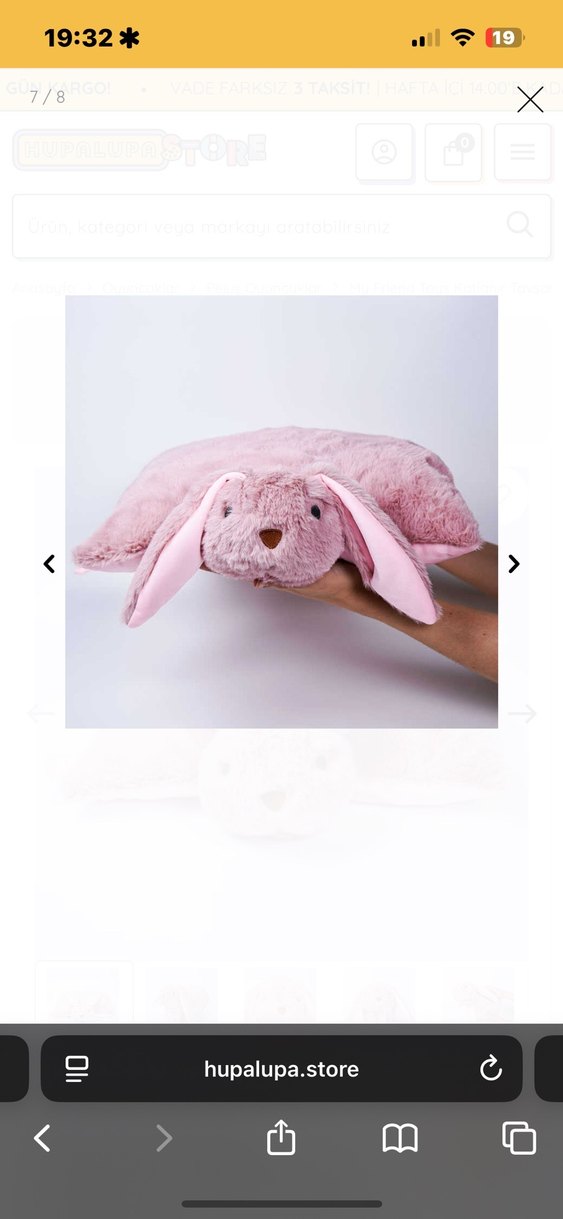 My Friend Toys Katlanır Tavşan Peluş Oyuncak - Görsel 4