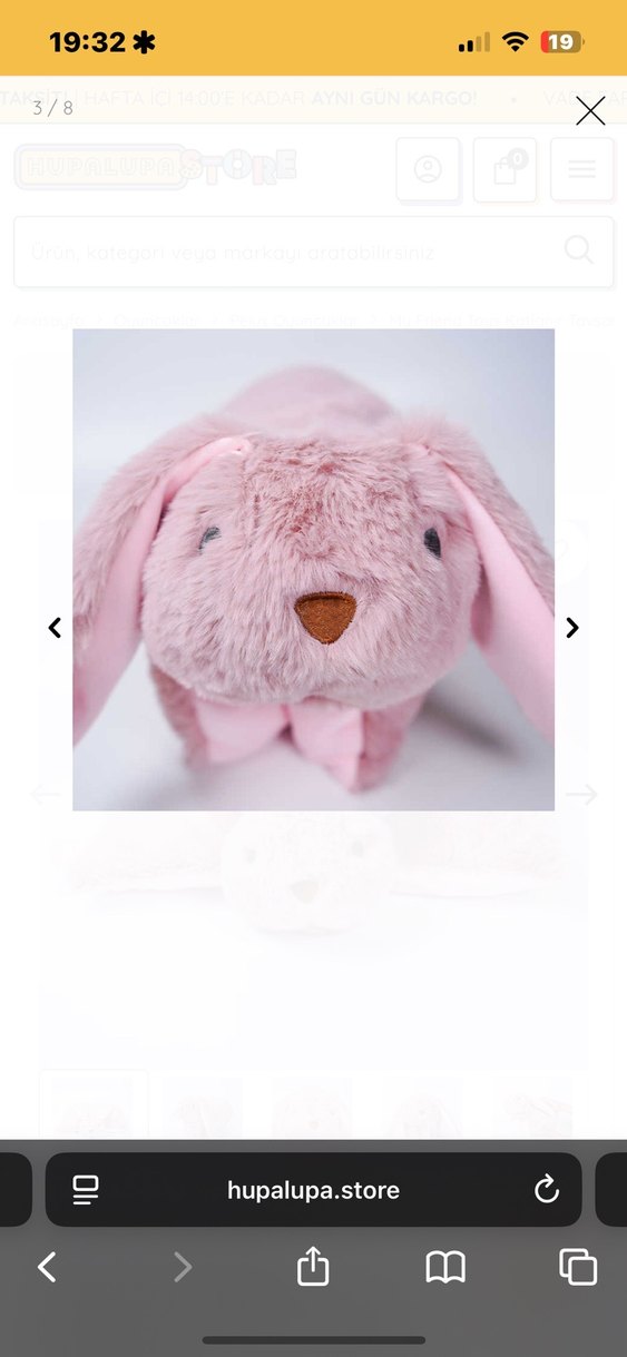 My Friend Toys Katlanır Tavşan Peluş Oyuncak - Görsel 5