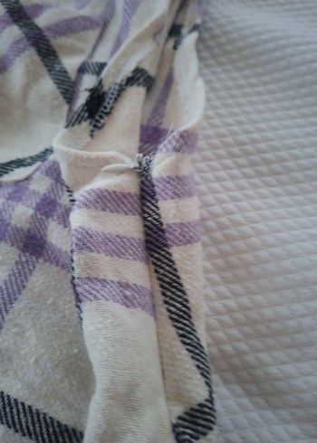 Mor Ekose Desenli Kız Salopet elbise - Görsel 6