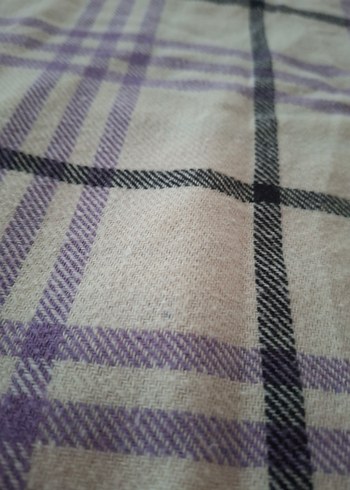 Mor Ekose Desenli Kız Salopet elbise - Görsel 7