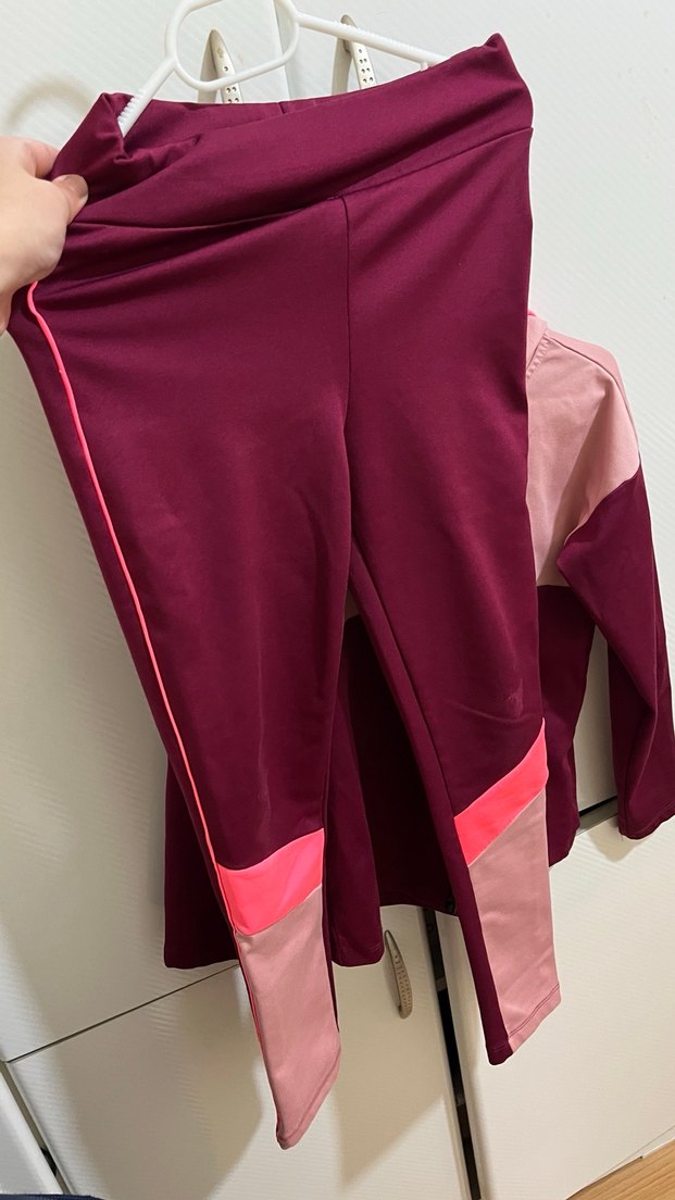 Bordo Kız Çocuk Fermuarlı Eşofman Takımı - Görsel 2