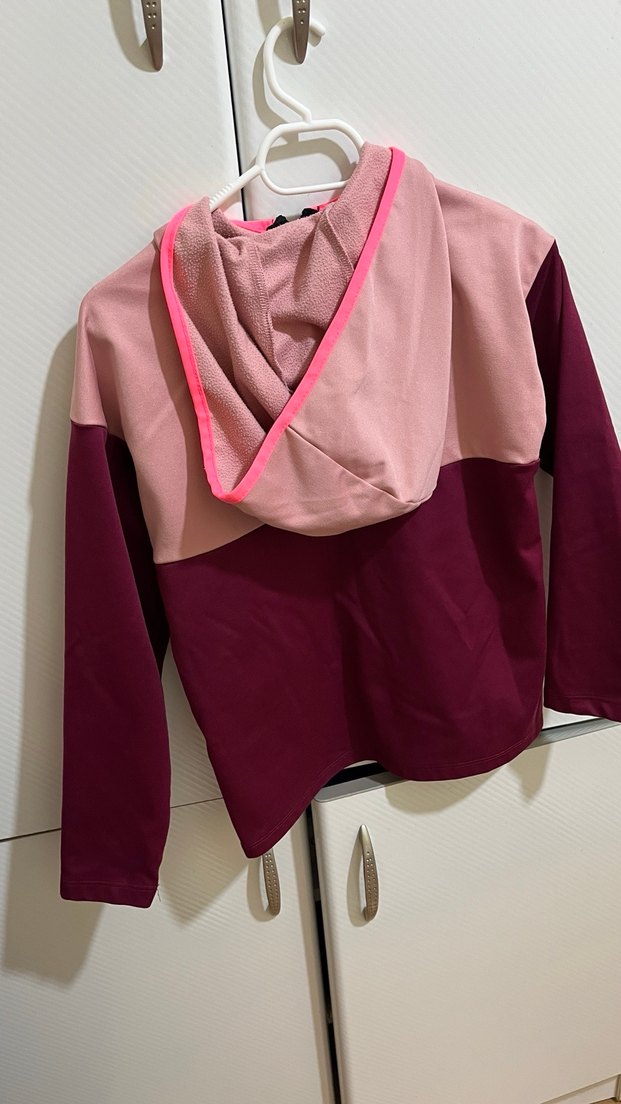 Bordo Kız Çocuk Fermuarlı Eşofman Takımı - Görsel 5