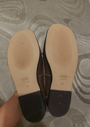 32 Beden zara Kahverengi Erkek Deri Günlük Ayakkabı