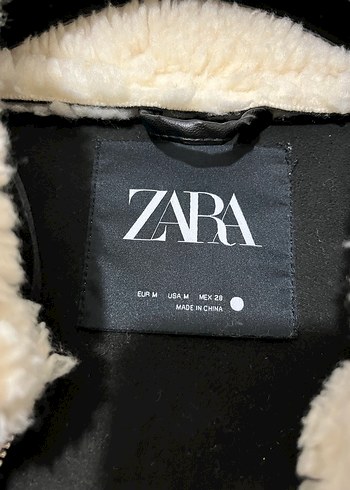 m Beden beyaz Renk Zara Beyaz Kürklü mont