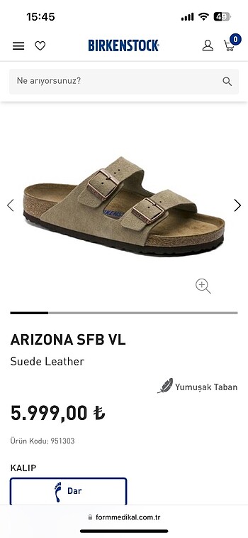 Birkenstock Arizona süet terlik