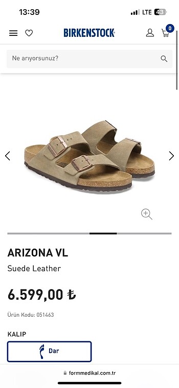 Birkenstock Arizona süet terlik