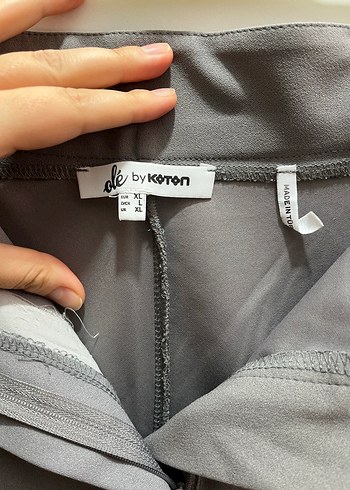 xl Beden gri Renk Gri Kadın Kumaş Pantolon tam Boy palazzo