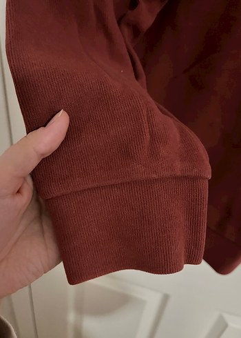 Diğer Kiremit Uzun Kollu Kadın Sweatshirt