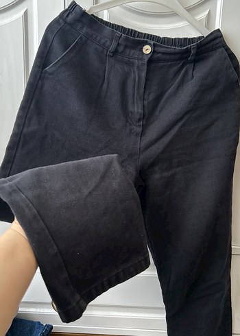 Siyah Kadın Salaş Boyfriend Pantolon - Görsel 4