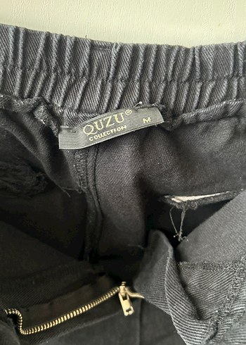 Siyah Kadın Salaş Boyfriend Pantolon - Görsel 3