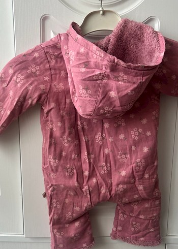 Düğmeli Pembe Bebek Kız Tulumu - Görsel 4