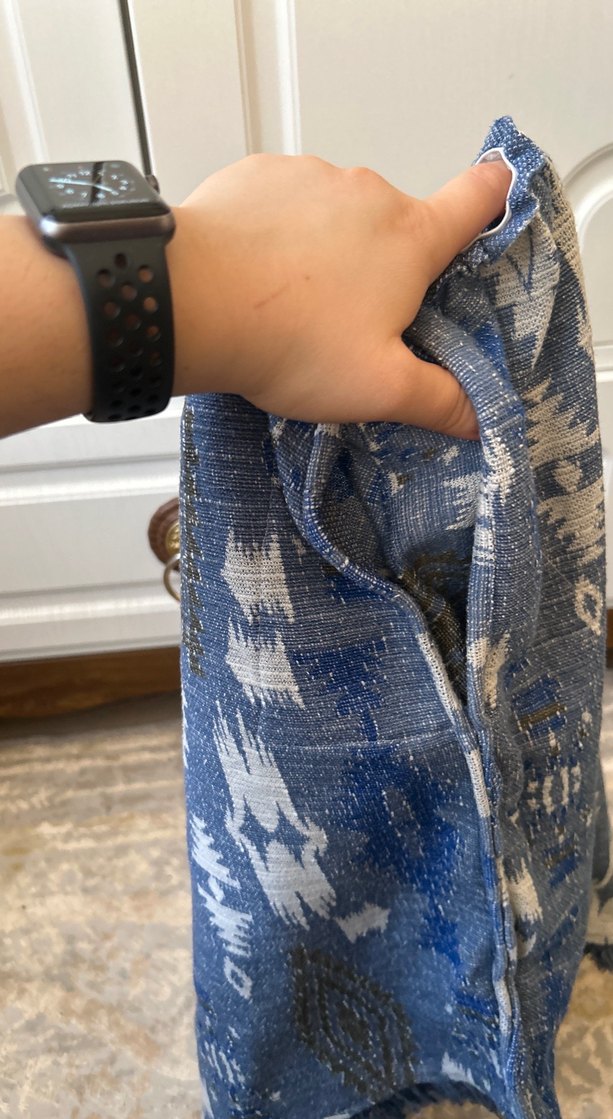 Bohem Mavi Gri Bağlamalı   Etek - Görsel 3