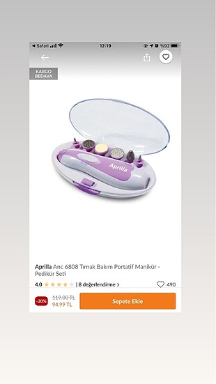 Manikür pedikür seti