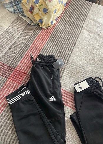 Erkek Siyah Adidas Fermuarlı Eşofman Altı - Görsel 2