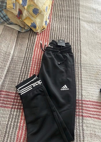 Erkek Siyah Adidas Fermuarlı Eşofman Altı - Görsel 3
